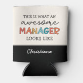 パーソナライズされたレトロ素晴らしマネージャおもしろい 缶クーラー (正面)