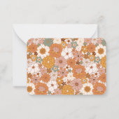 パーソナライズされたレトロ自然植物性贈与容器 ノートカード (裏面)