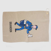 パーソナライズされたレトロ郵便配達人郵便書運送業者 ゴルフタオル (横)