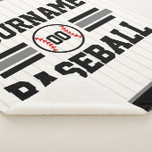 パーソナライズされたレトロ野球選手NAMEチーム シェルパブランケット (3/4)