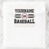 パーソナライズされたレトロ野球選手NAMEチーム スクエアシール (バッグ)