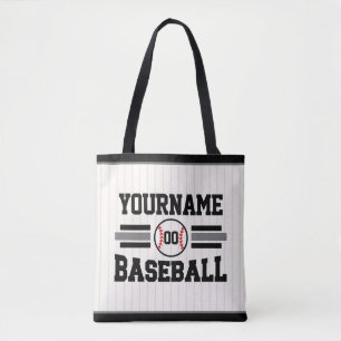 パーソナライズされたレトロ野球選手NAMEチーム トートバッグ