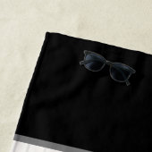 パーソナライズされたレトロ野球選手NAMEチーム ビーチタオル (インサイチュ)