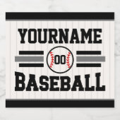 パーソナライズされたレトロ野球選手NAMEチーム ビールラベル (シングルラベル)