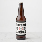 パーソナライズされたレトロ野球選手NAMEチーム ビールラベル (正面)