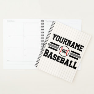 パーソナライズされたレトロ野球選手NAMEチーム プランナー手帳
