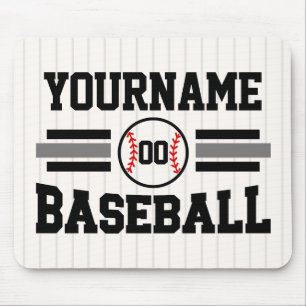 パーソナライズされたレトロ野球選手NAMEチーム マウスパッド