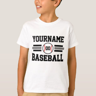 パーソナライズされたレトロ野球選手NAMEチーム Tシャツ