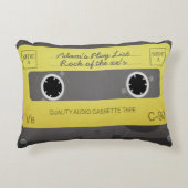 パーソナライズされたレトロ音楽テープの追加文字ノベルティ アクセントクッション (正面)