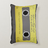 パーソナライズされたレトロ音楽テープの追加文字ノベルティ アクセントクッション (正面(垂直))