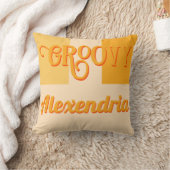 パーソナライズされたレトロ黄 クッション (ブランケット)