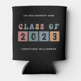 パーソナライズされたレトロ2023年卒業かわいい 缶クーラー