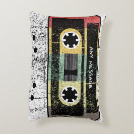 パーソナライズされたレトロ80sカセットミックステープ アクセントクッション