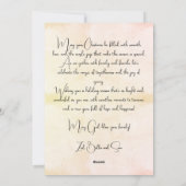 パーソナライズされたレトロ ミニマルな色の木 シーズンカード (裏面)