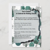 パーソナライズされたレトロ ミニマル ツリーとシェイプ 招待状 (正面)