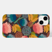 パーソナライズされたレトロ、ヴィンテージ色の花 Case-Mate iPhoneケース (裏面 (横))