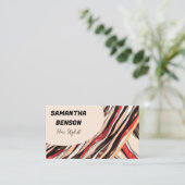 パーソナライズされたレトロGroovy 70s サイケデリック 名刺 (スタンド正面)