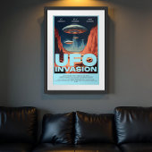 パーソナライズされたレトロSF UFOホームシアタームービー ポスター