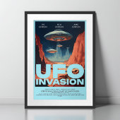 パーソナライズされたレトロSF UFOホームシアタームービー ポスター
