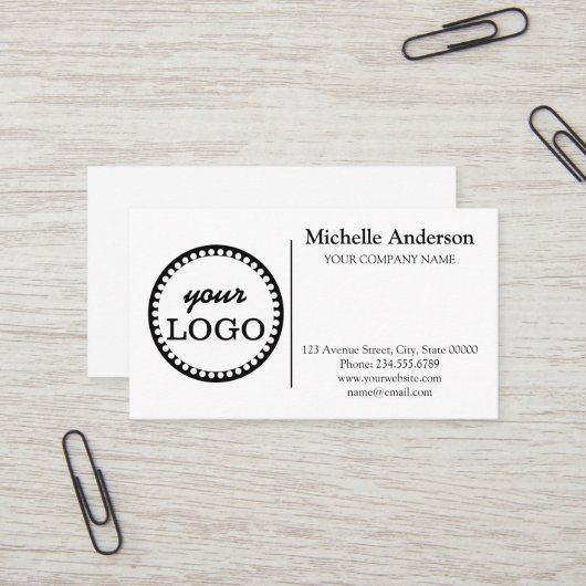 パーソナライズされたロカスタムゴミモダンミニマル 名刺 (正面/裏面インサイチュ)