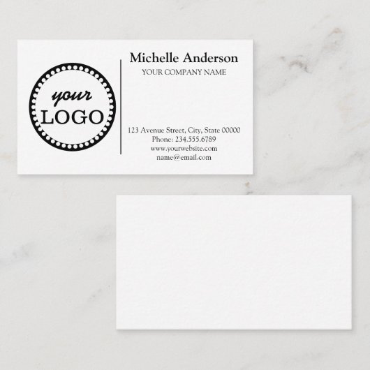 パーソナライズされたロカスタムゴミモダンミニマル 名刺 (正面/裏面)