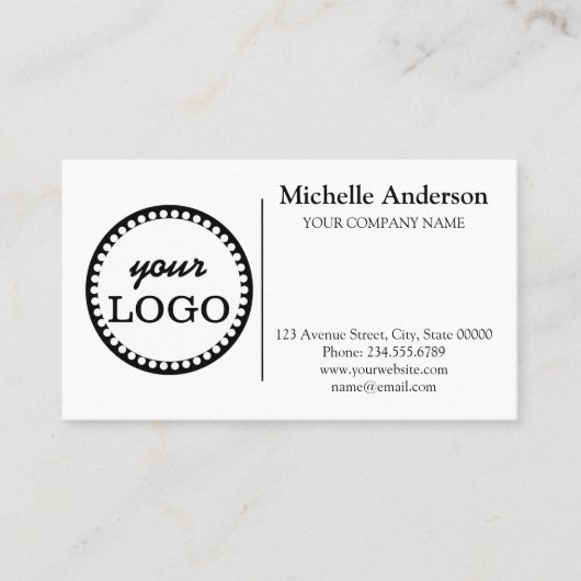 パーソナライズされたロカスタムゴミモダンミニマル 名刺 (正面)