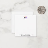パーソナライズされたロゴなし | カスタム事務所 ノートカード (正面/裏面インサイチュ)