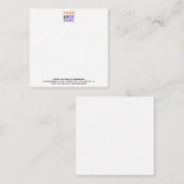 パーソナライズされたロゴなし | カスタム事務所 ノートカード (正面/裏面)