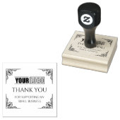 パーソナライズされたロゴヴィンテージ縁どあり ラバースタンプ (押印)