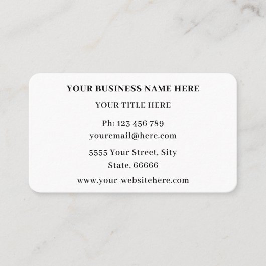 パーソナライズされたロゴ付き名刺 名刺 (正面)