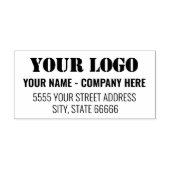 パーソナライズされたロゴ名アドレススタンプテンプレート セルフインキングスタンプ (デザイン)