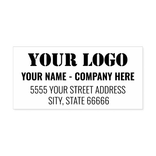 パーソナライズされたロゴ名アドレススタンプテンプレート セルフインキングスタンプ (デザイン)