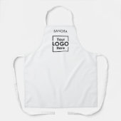 パーソナライズされたロゴ小規模企業の従業員名 エプロン (正面)