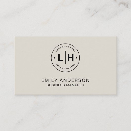 パーソナライズされたロゴ ニュートラルな名刺 名刺 (正面)