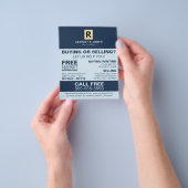 パーソナライズされたロゴ、不動産仲介業者、不動産業者フライヤー チラシ (手)