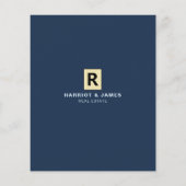 パーソナライズされたロゴ、不動産仲介業者、不動産業者フライヤー チラシ (裏面)