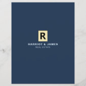 パーソナライズされたロゴ、不動産仲介業者、不動産業者フライヤー チラシ (裏面)