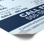 パーソナライズされたロゴ、不動産仲介業者、不動産業者 ポスター (角)