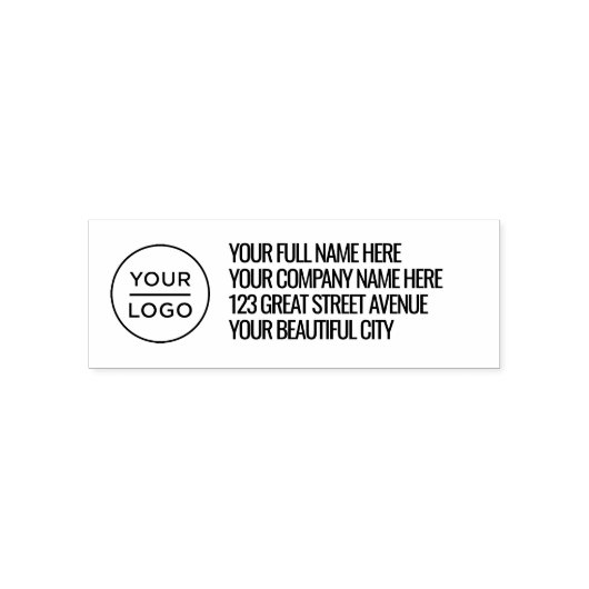 パーソナライズされたロゴ、名前差出人住所 セルフインキングスタンプ (デザイン)
