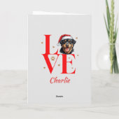 パーソナライズされたロットワイラードッグメリークリスマス カード (裏面)