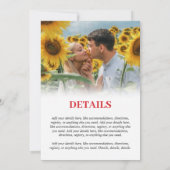 パーソナライズされたロマコムポスター 2in1 フォトウェディング 招待状 (裏面)