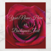 パーソナライズされたローズボトルラベル ワインラベル (シングルラベル)