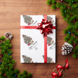 パーソナライズされたロ企業のエレガントゴ・クリスマスツリー ラッピングペーパー