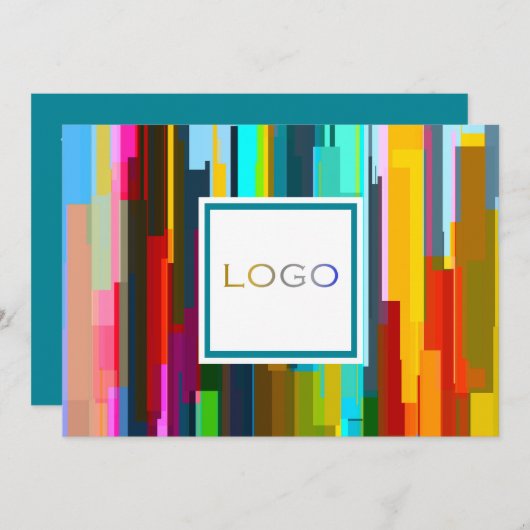 パーソナライズされたロ企業のゴと署名カード 招待状 (正面/裏面)