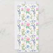 パーソナライズされたワイルドフラワー母の日ブランチ写真 招待状 (裏面)