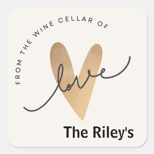 パーソナライズされたワインセラーシール スクエアシール (正面)
