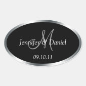 パーソナライズされたワインラベルをカスタマイズ 楕円形シール (正面)