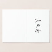 パーソナライズされたワードアート50周年記念金ゴールド 箔カード (内部)