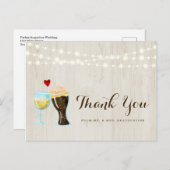 パーソナライズされたワ素朴イン&ビ結婚ールズ ポストカード (正面/裏面)