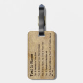 パーソナライズされたヴィンテージのラゲッジタグ ラゲッジタグ (裏面縦)